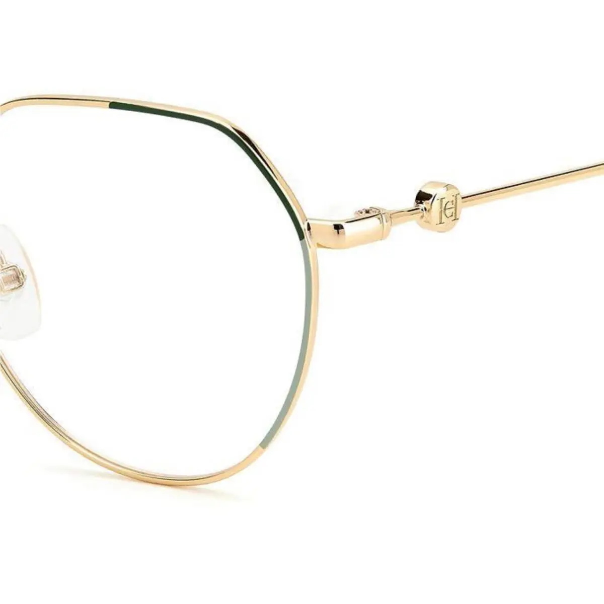 Carolina Herrera CH 0059 Gold Green Pef Size 55 Eyeglasses