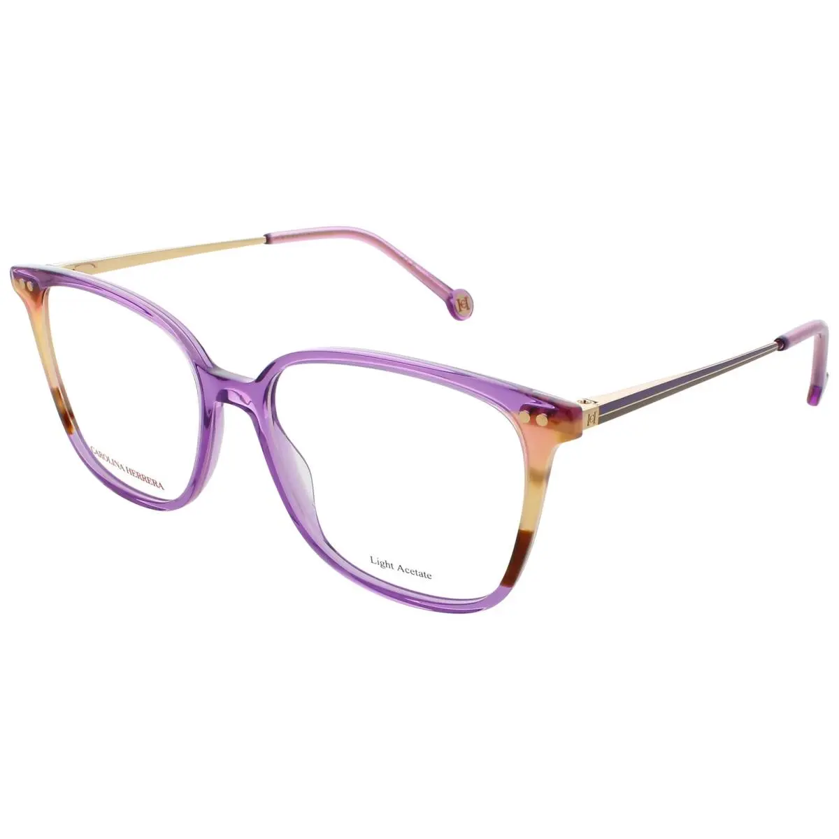 CH Her 0165 0HKZ 53 Eyeglasses Violet Havana Frame 53 mm by Carolina Herrera