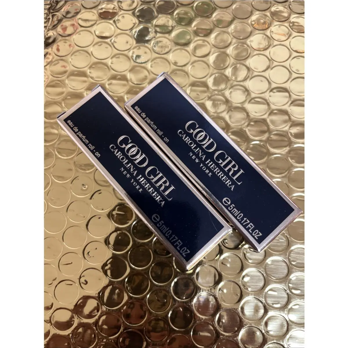 Carolina Herrera York “good Girl” Lot OF 2 Edp Roll-on 0.17 OZ
