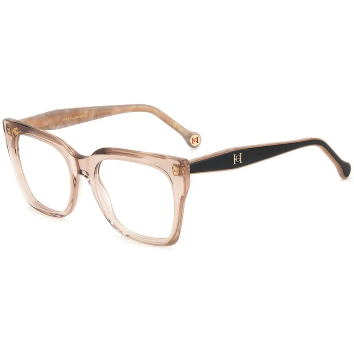 Her 0227 Pink Black 6X4 Size 53 Eyeglasses by Carolina Herrera