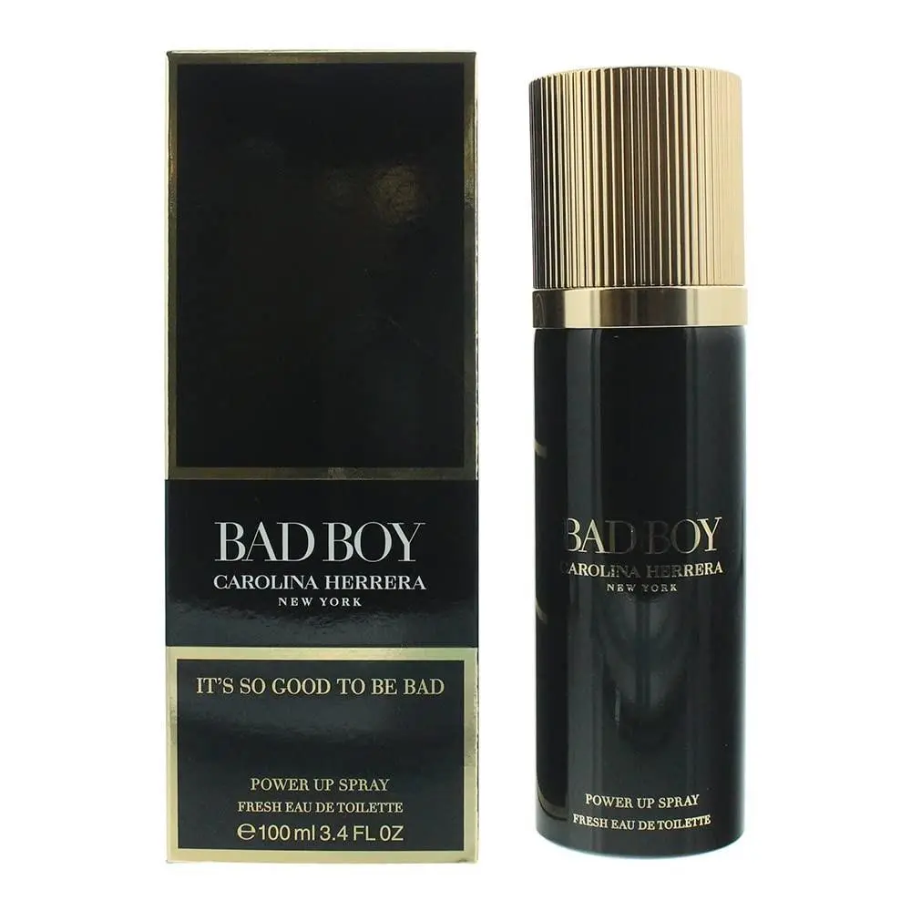 Bad Boy Power Up Body Spray Men Spicy Citrus Scent 3.4 oz by Carolina Herrera