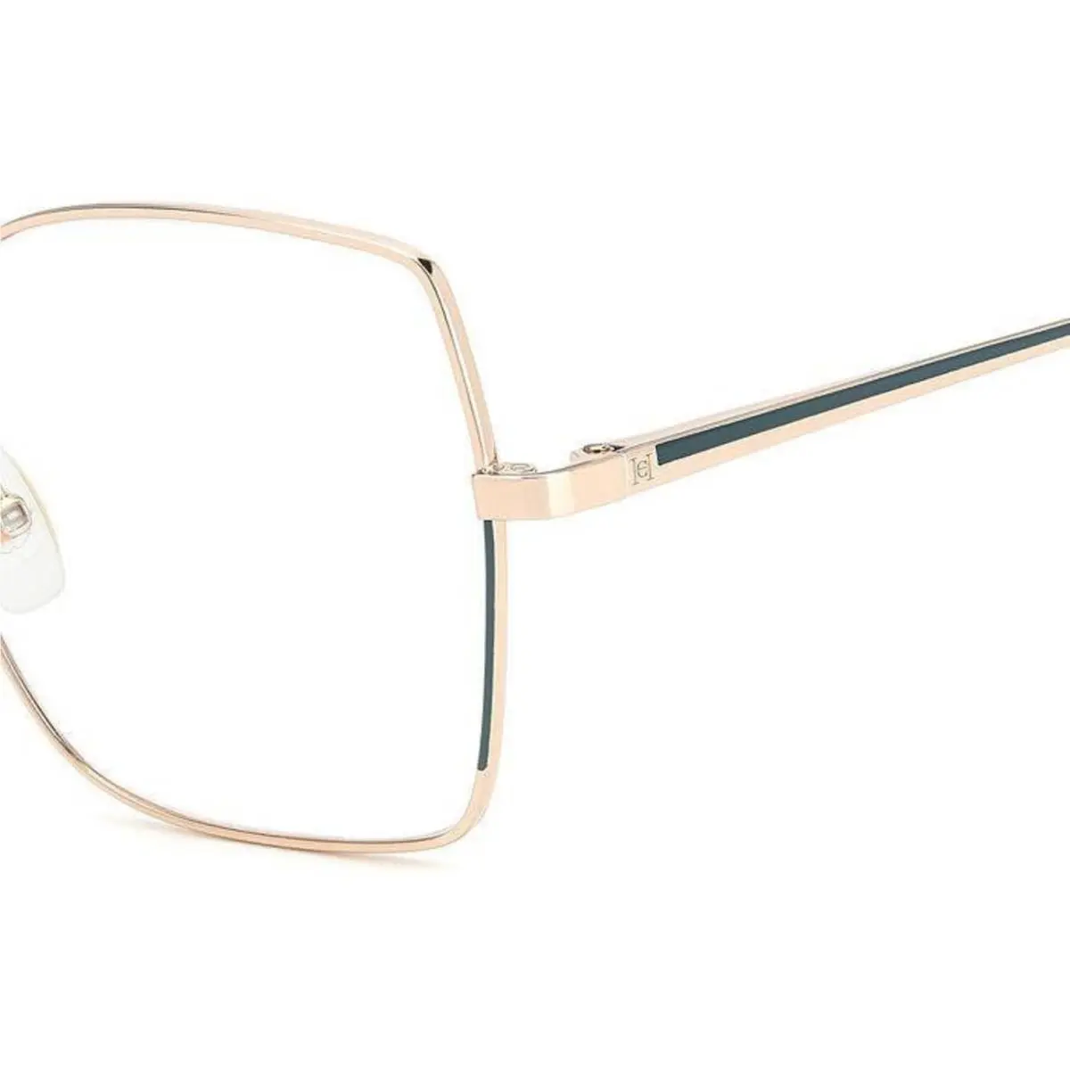 Carolina Herrera Her 0206 Gold Green Pef Size 55 Eyeglasses