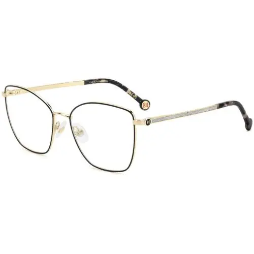 Her 0264 Black Gold I46 Size 55 Eyeglasses by Carolina Herrera