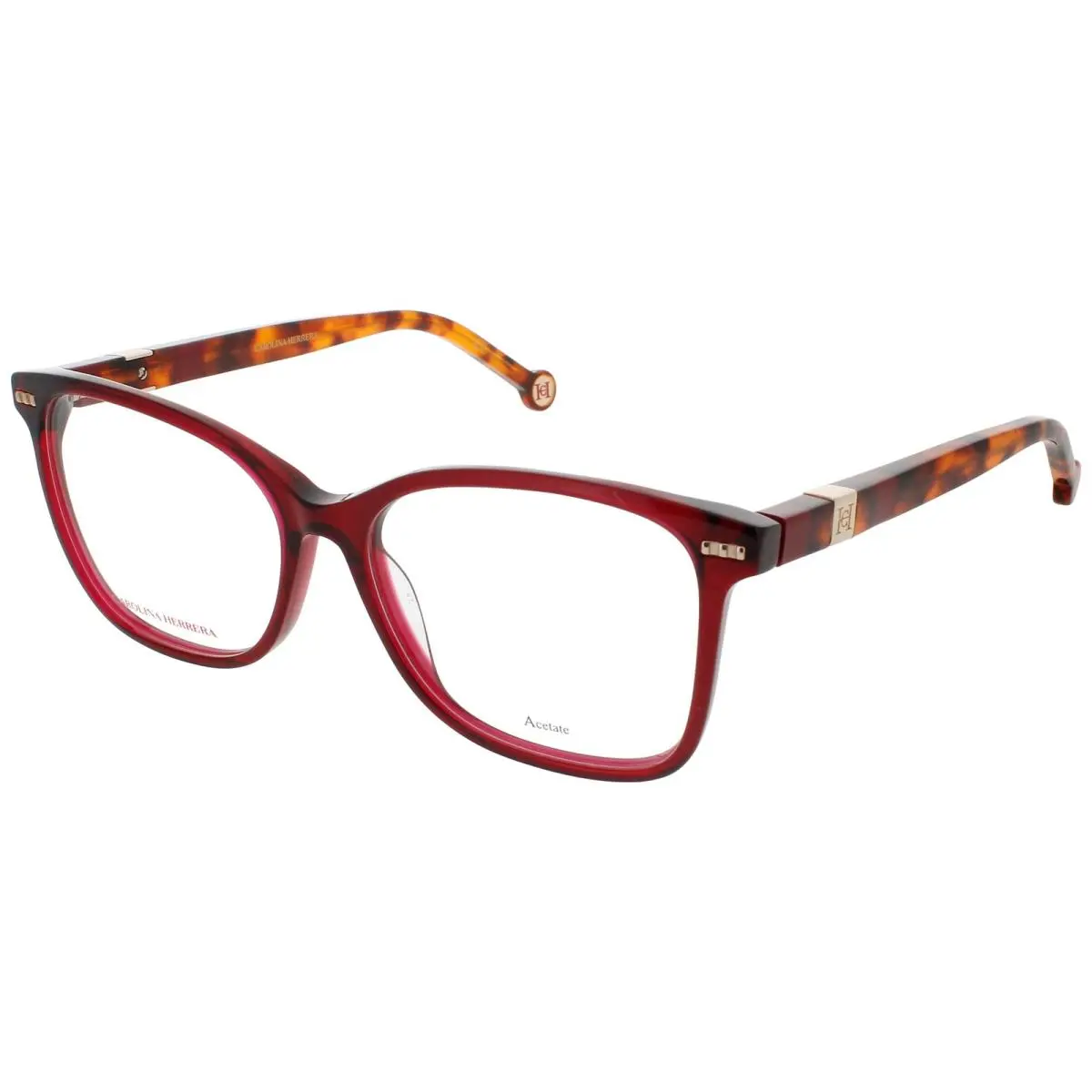 CH Her 0108 0YDC 54 Eyeglasses Burgundy Havana Frame 54 mm by Carolina Herrera