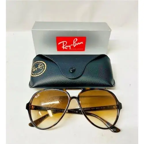 Ray-ban RB4125 Cats 5000 Classic Glasses-light Havana W/bwn Grad Lens New/defect