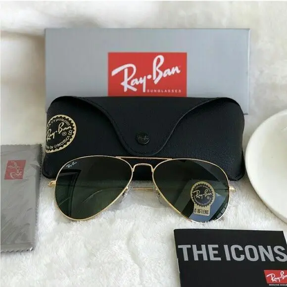 Ray-ban Aviator Pilot RB3025 Green G15 Sunglasses 58mm