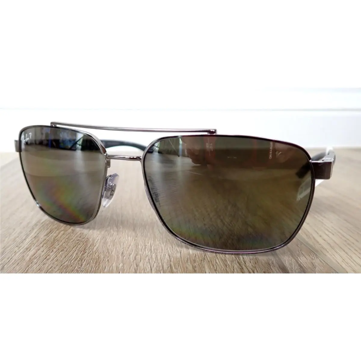 Rayban Polarized Liteforce RB 3701 Mirror Chrome Silver Gun 59-17 145