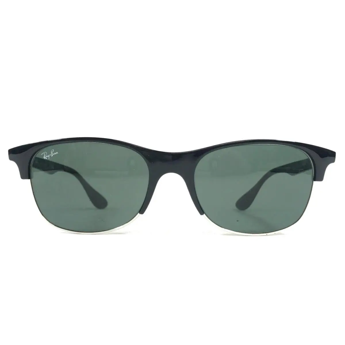 Ray-ban Sunglasses RB4319 601/71 Black Silver Square Frames Dark Green Glasses