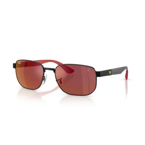 Ray Ban Ferrari Sunglasses RB8329M F1402K Black/grey Brown Mirror Dark Red