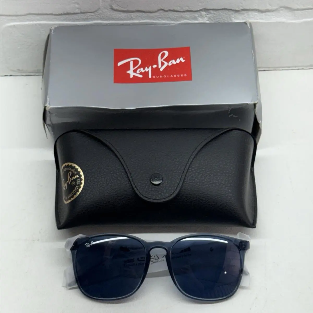 Ray-ban RB4387 639980 Transparent Blue/dark Blue Sunglasses