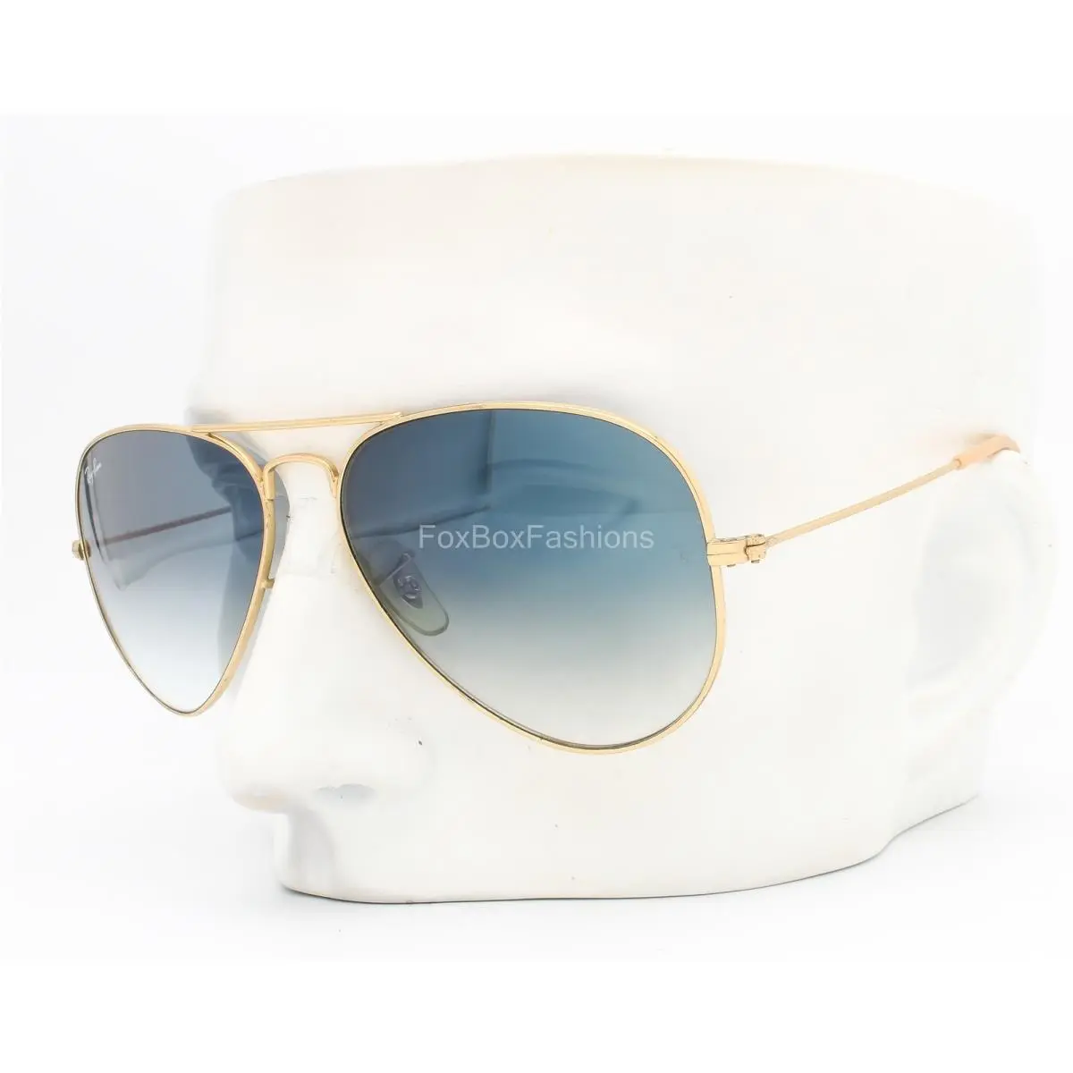 Ray-ban Sunglasses RB 3025 001/3F Arista Gold Light Blue Gradient 58mm W/case