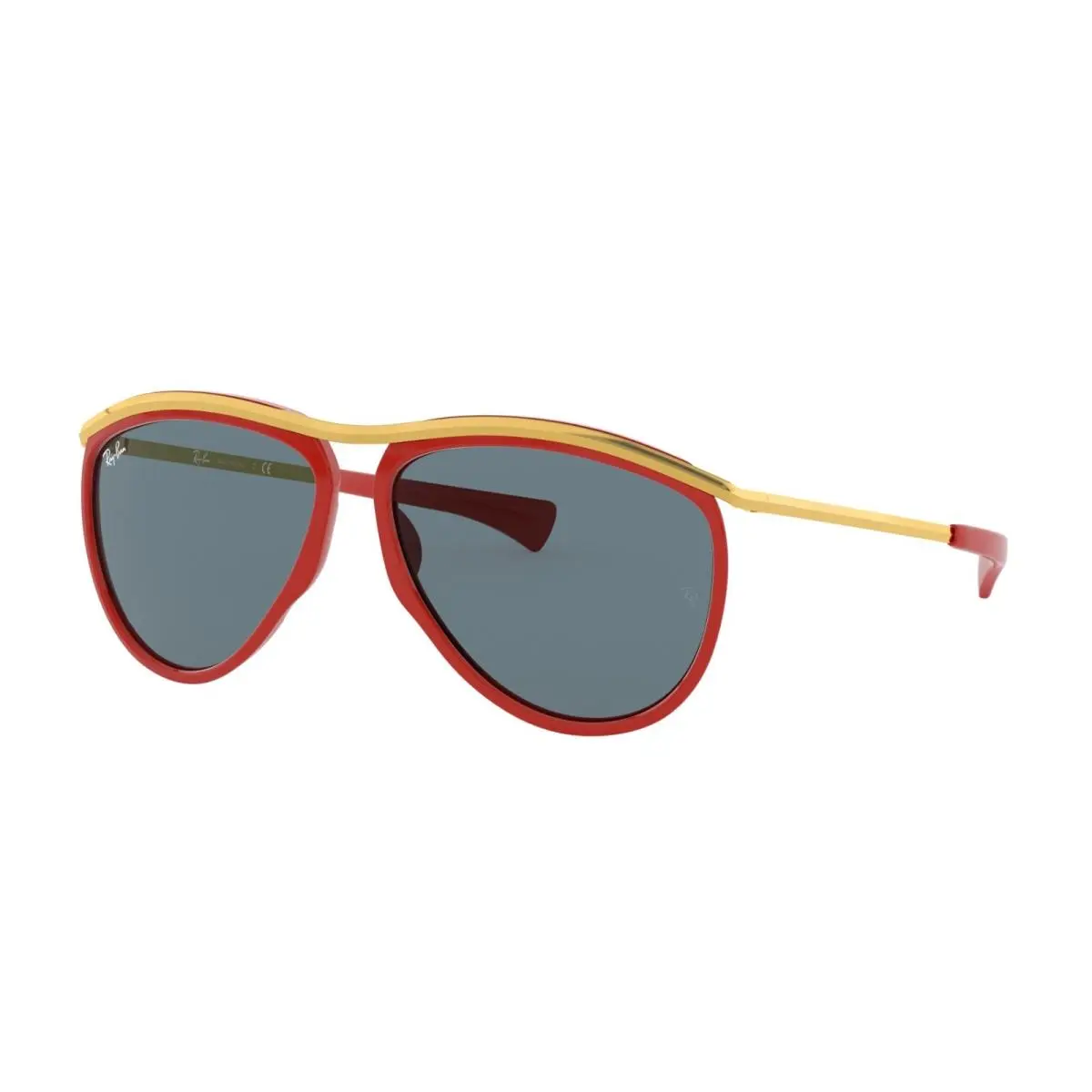 Ray Ban RB 2219 Olympian Aviator 1243/R5 Polished Red-gold/black Sung. 59MM by Ray-Ban