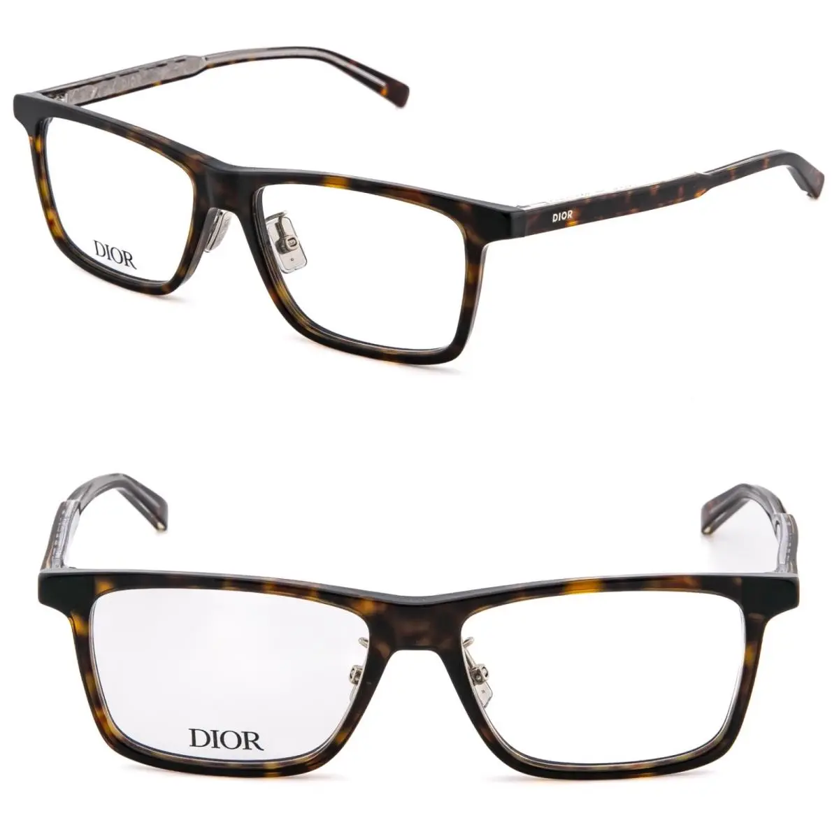Christian Dior Indioro S4F Crystal Brown Havana Eyeglasses DM50056F Indior