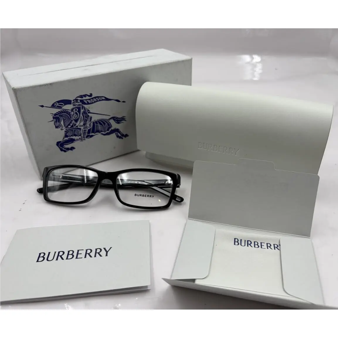 Burberry BE2108 3001 Men`s Glasses IN Black 54-15-140 Burberry Soft Shell Case
