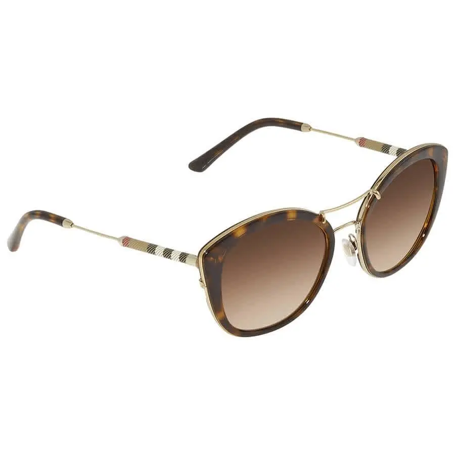 Burberry Brown Gradient Round Ladies Sunglasses BE4251Q 300213 53 BE4251Q 300213