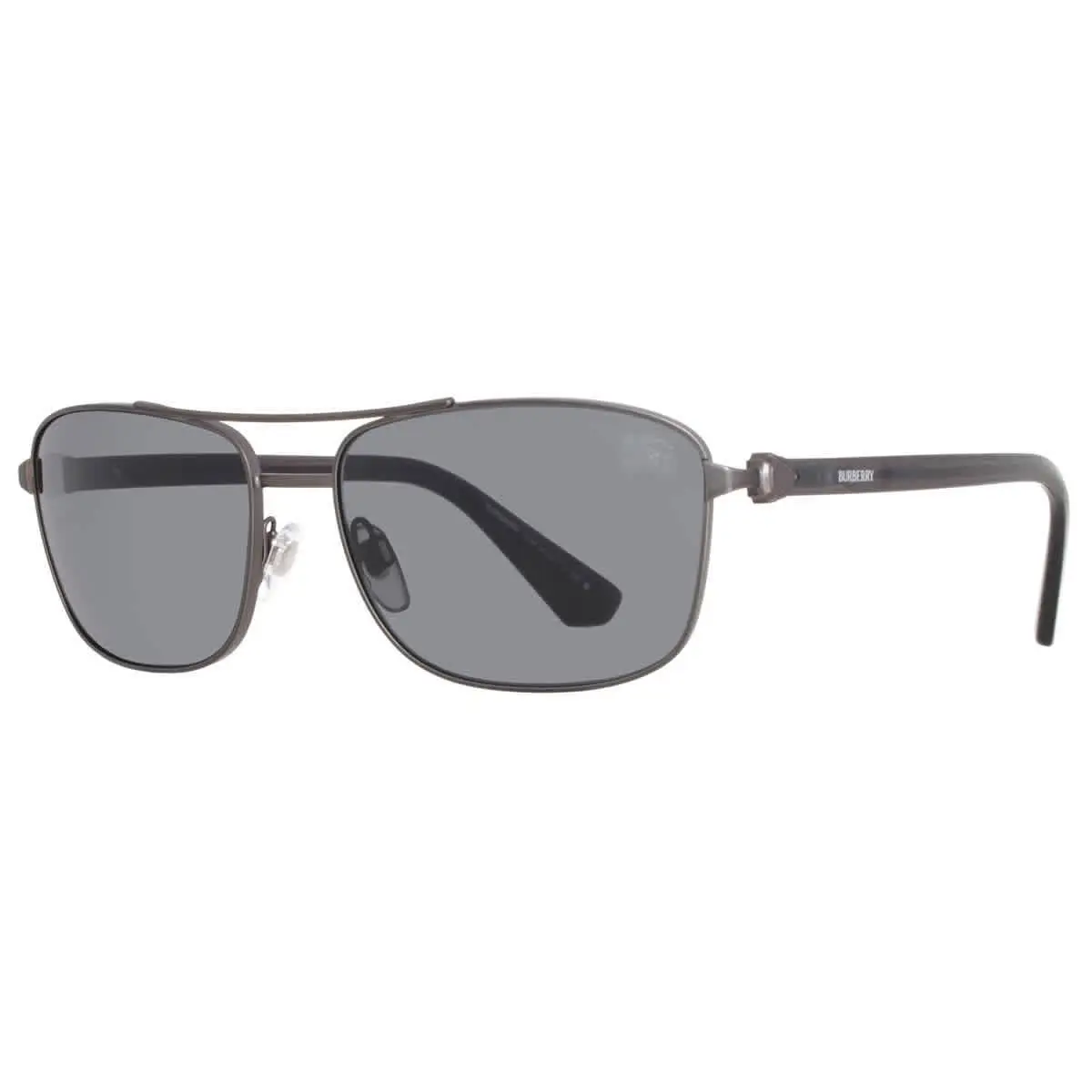 Burberry Grey Rectangular Men`s Sunglasses BE3163 131687 60 BE3163 131687 60