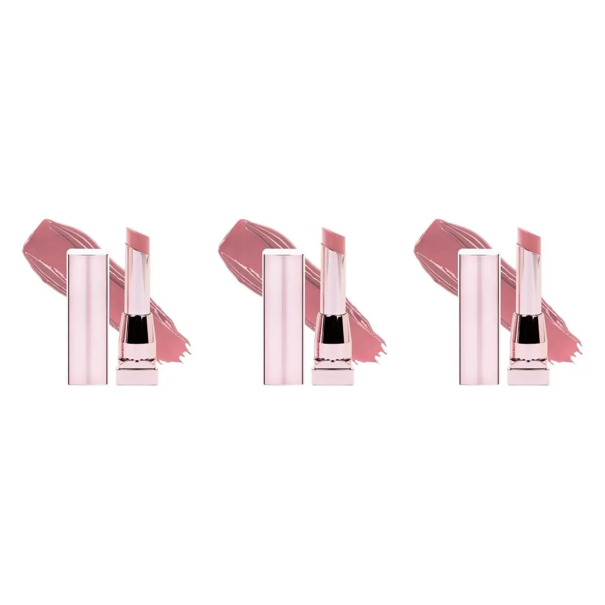 Color Sensational Compulsion Lipstick Undressed Pink Pack of 3 by Maybelline