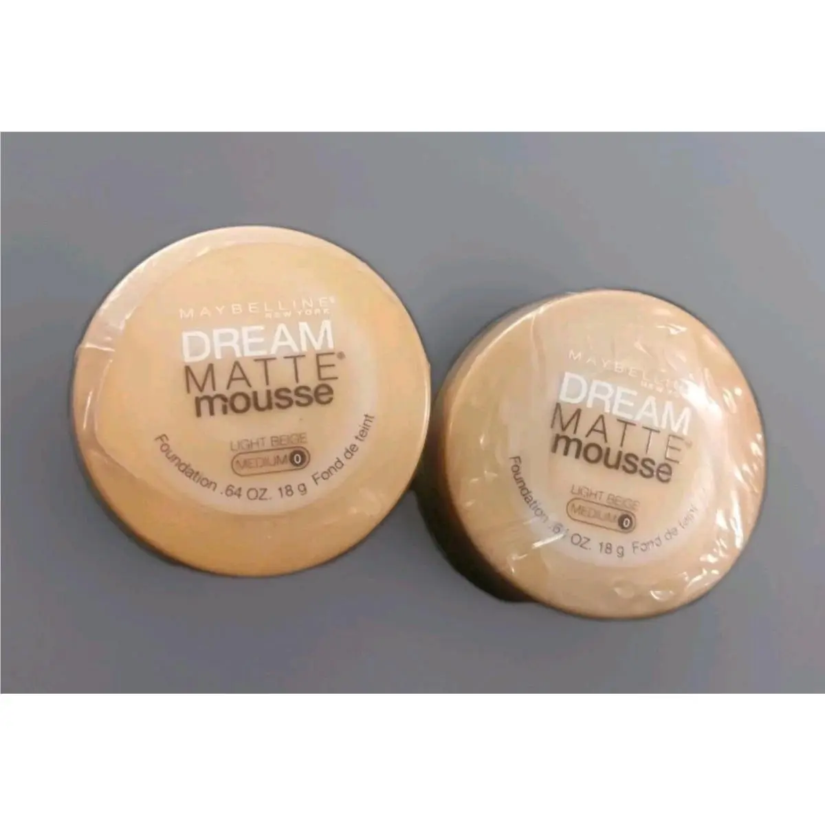 2 Pack Maybelline Dream Matte Mousse Foundation Light Beige Medium 0 New