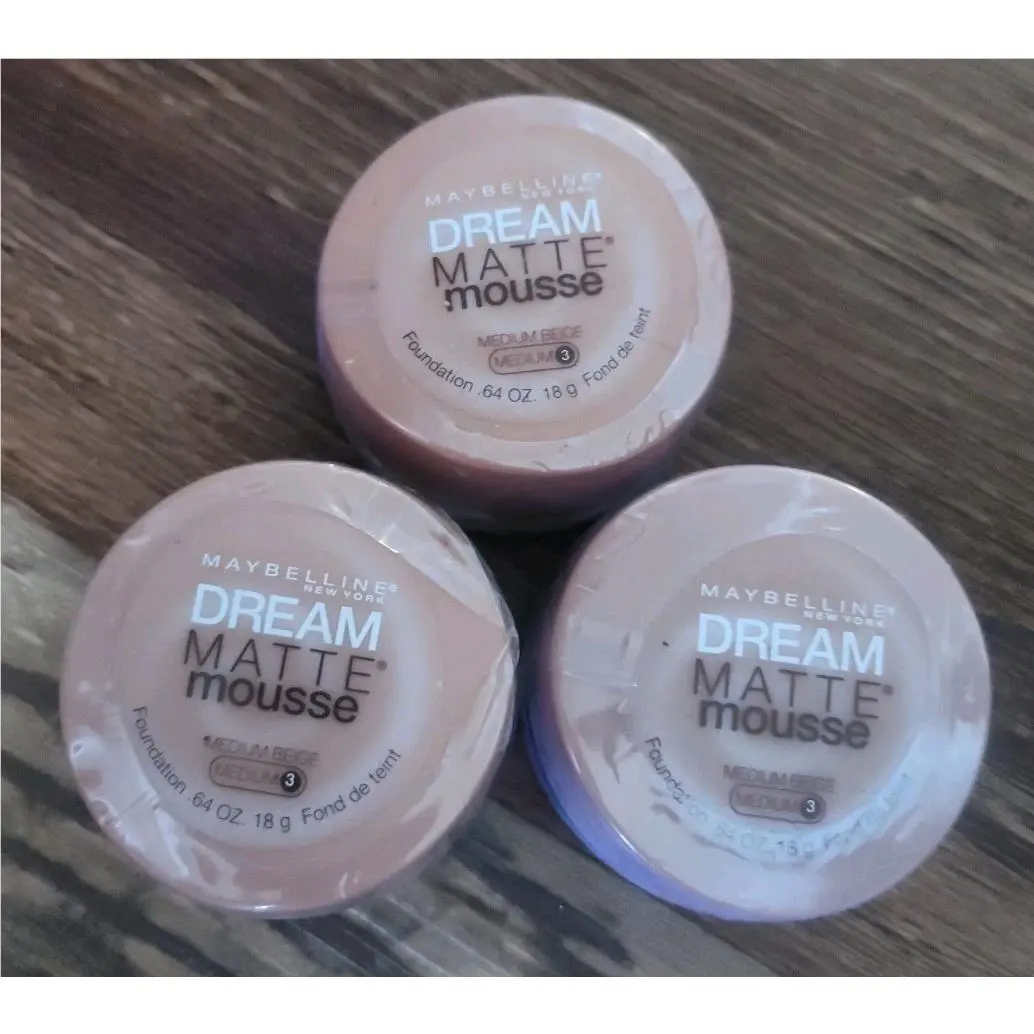 3 Pack Maybelline Dream Matte Mousse Foundation Medium Beige Medium 3 New
