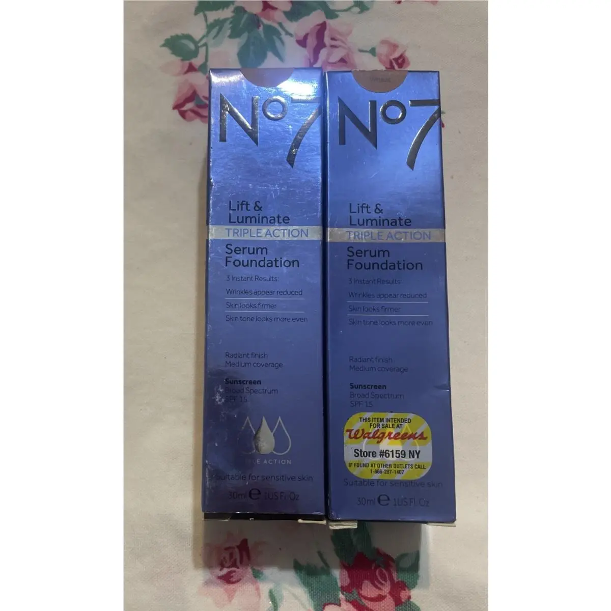2  Lift Luminate Wheat Triple Action Serum Foundation Nos Read See by No7