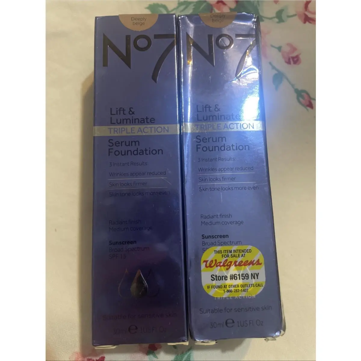 2  Lift Luminate Deeply Beige Triple Action Serum Foundation Nos Read See by No7