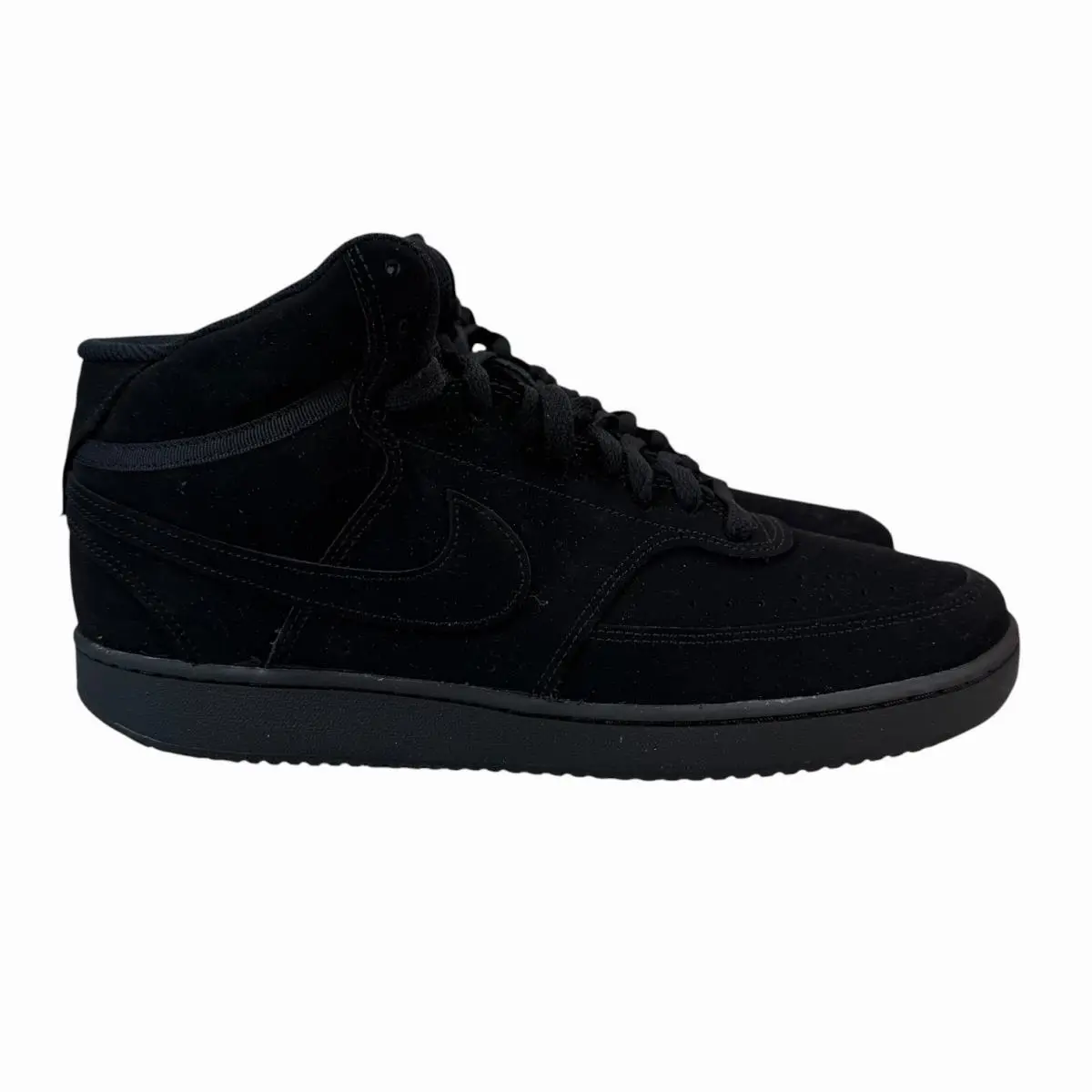 Nike Court Vision Mid Triple Black Shoes CU6620-001 Men`s Sizes 11.5 - 13 - Black