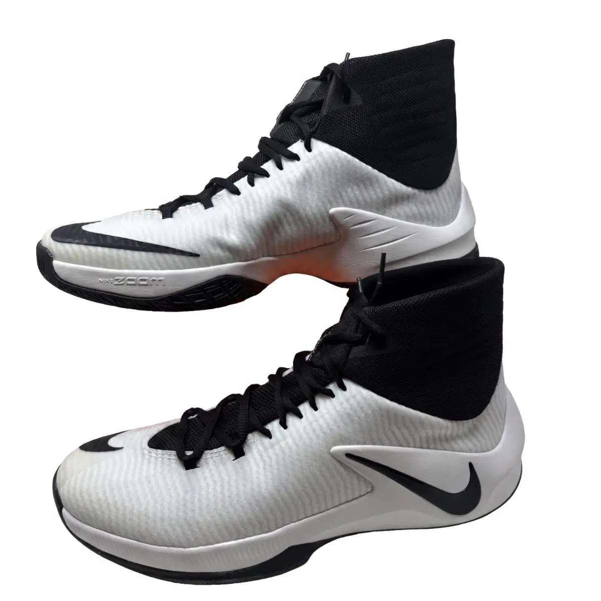 Nike Zoom Clear Out Team Basketball Sneakers Black White 8443372-001 High Top