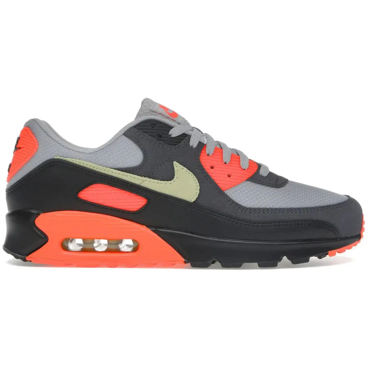 Nike Air Max 90 Light Smoke Grey Hyper Crimson Limelight-DM0029-018