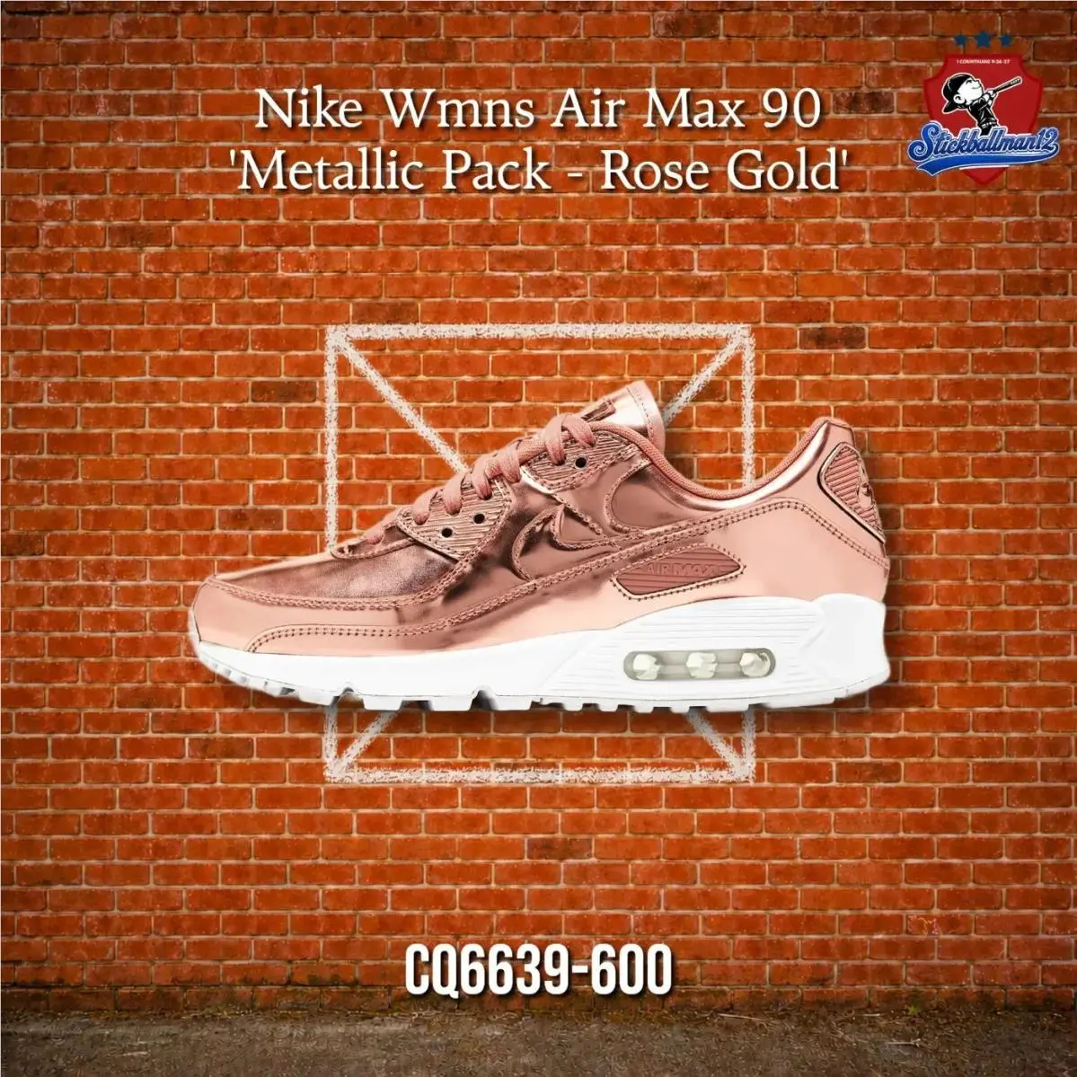Nike Air Max 90 Metallic Rose Gold 2020 Women`s CQ6639-600
