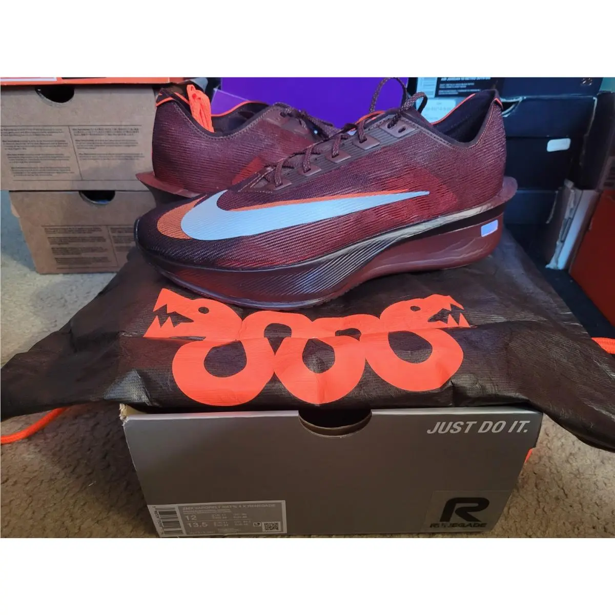 Nike Zoomx Vaporfly Next% 4 x Renegade Cinnamon Basalt Bright Crimson IQ7313 200