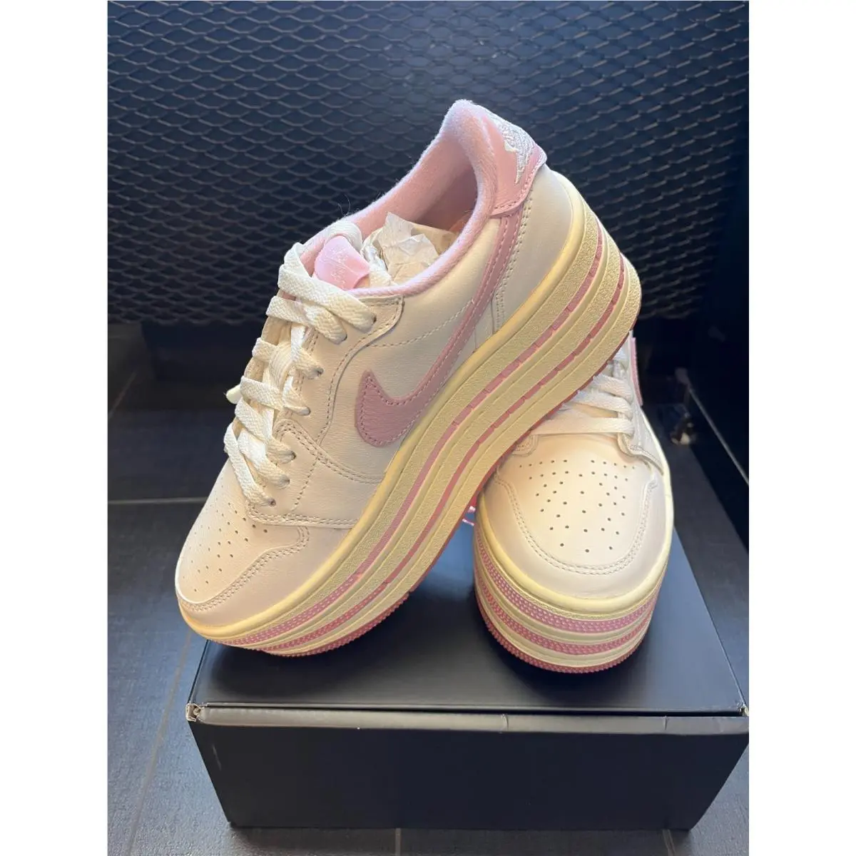 HV8288-101 Size Nike Air Jordan 1 Triple Stack Pale Ivory Pink W