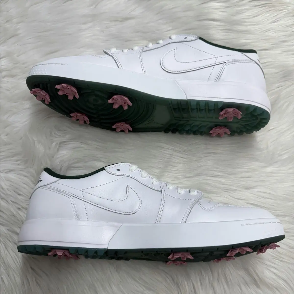 Nike shoes - Jordan 1 Low Golf Spiked White Fir Pink - IQ3417-100 - White 0