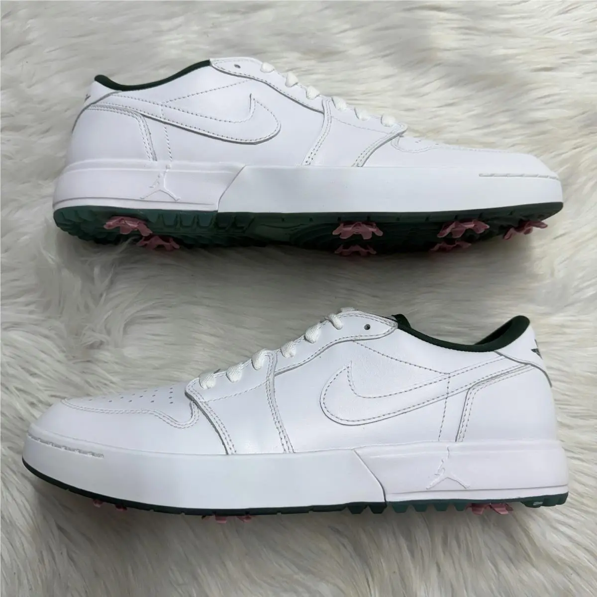 Nike shoes - Jordan 1 Low Golf Spiked White Fir Pink - IQ3417-100 - White 1