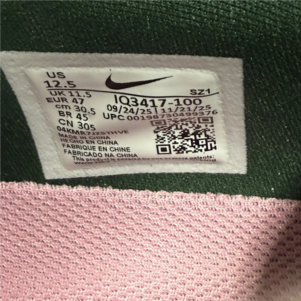 Nike shoes - Jordan 1 Low Golf Spiked White Fir Pink - IQ3417-100 - White 10