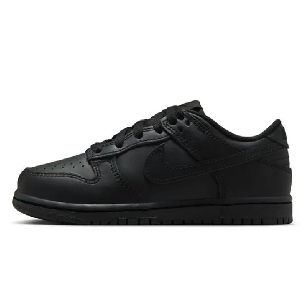 Little Kid`s Nike Dunk Low Black/black-black FB9108 009 - Black/Black-Black