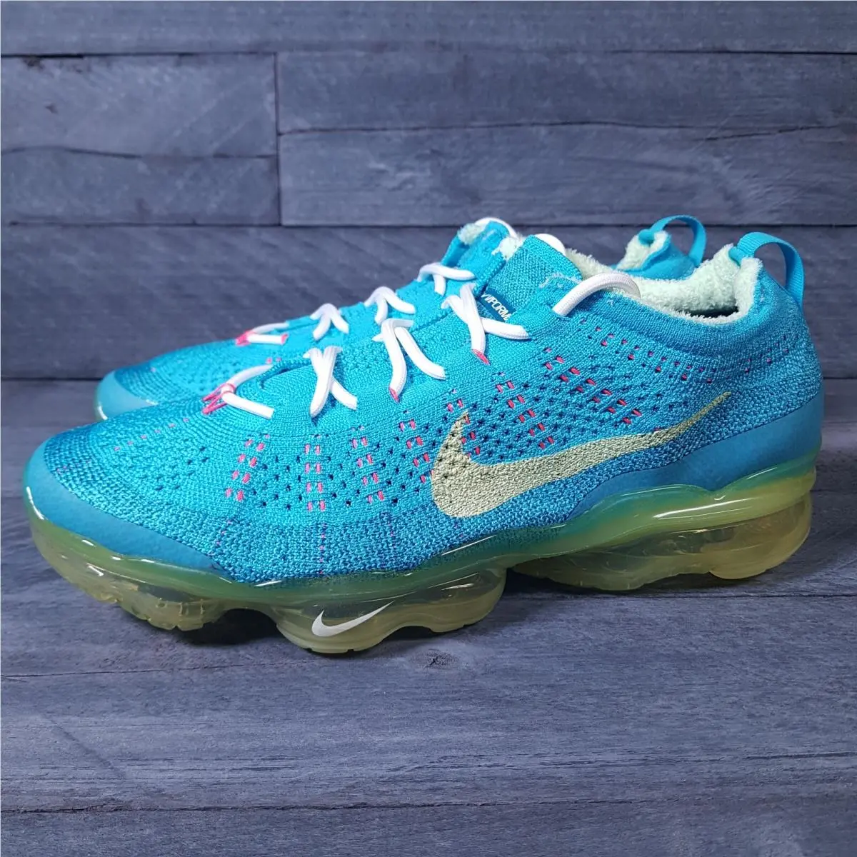 Nike Air Vapormax 2023 Flyknit FK Running Shoes Mens 8-13 Baltic Blue Yellow