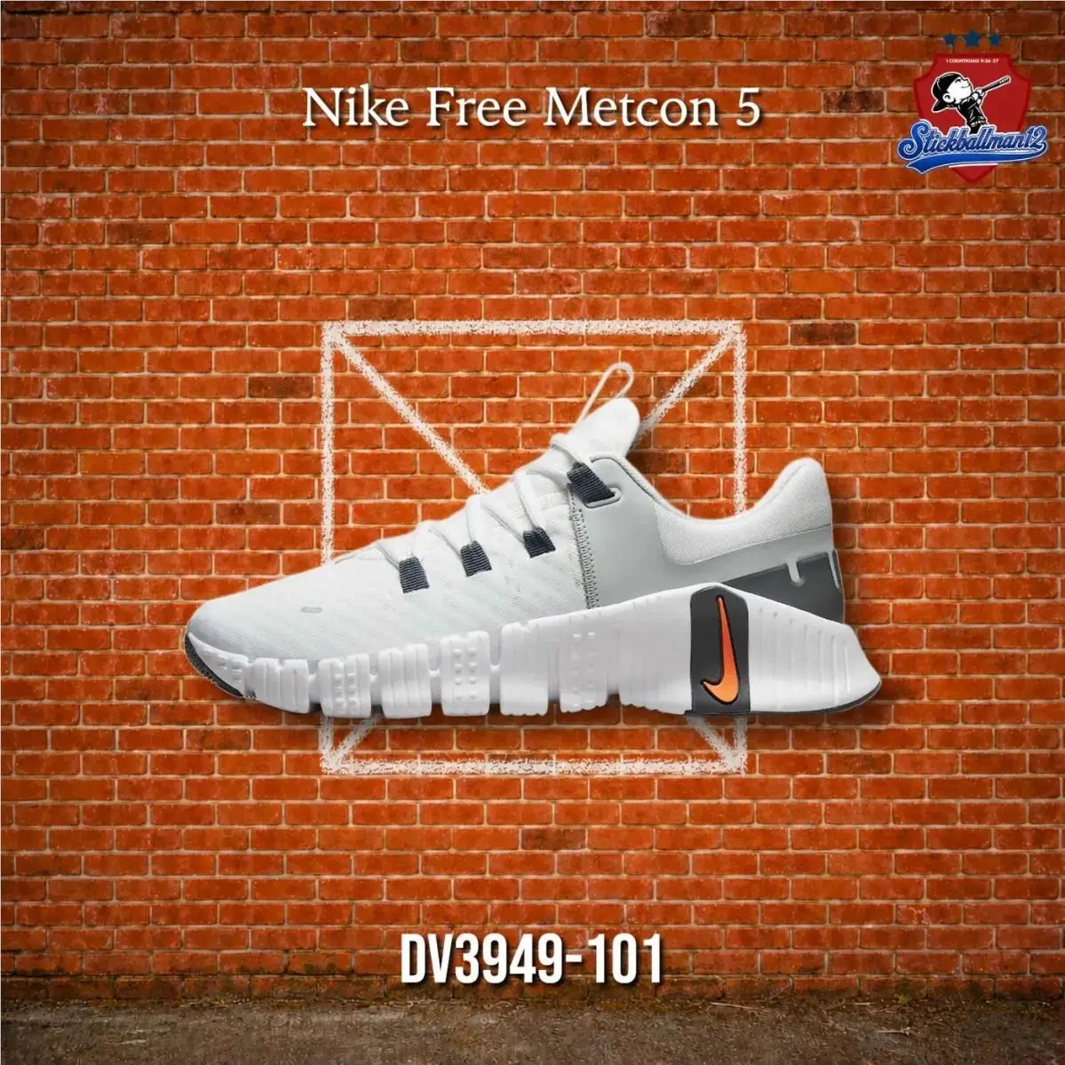 Nike Free Metcon 5 White Bright Mandarin DV3949-101