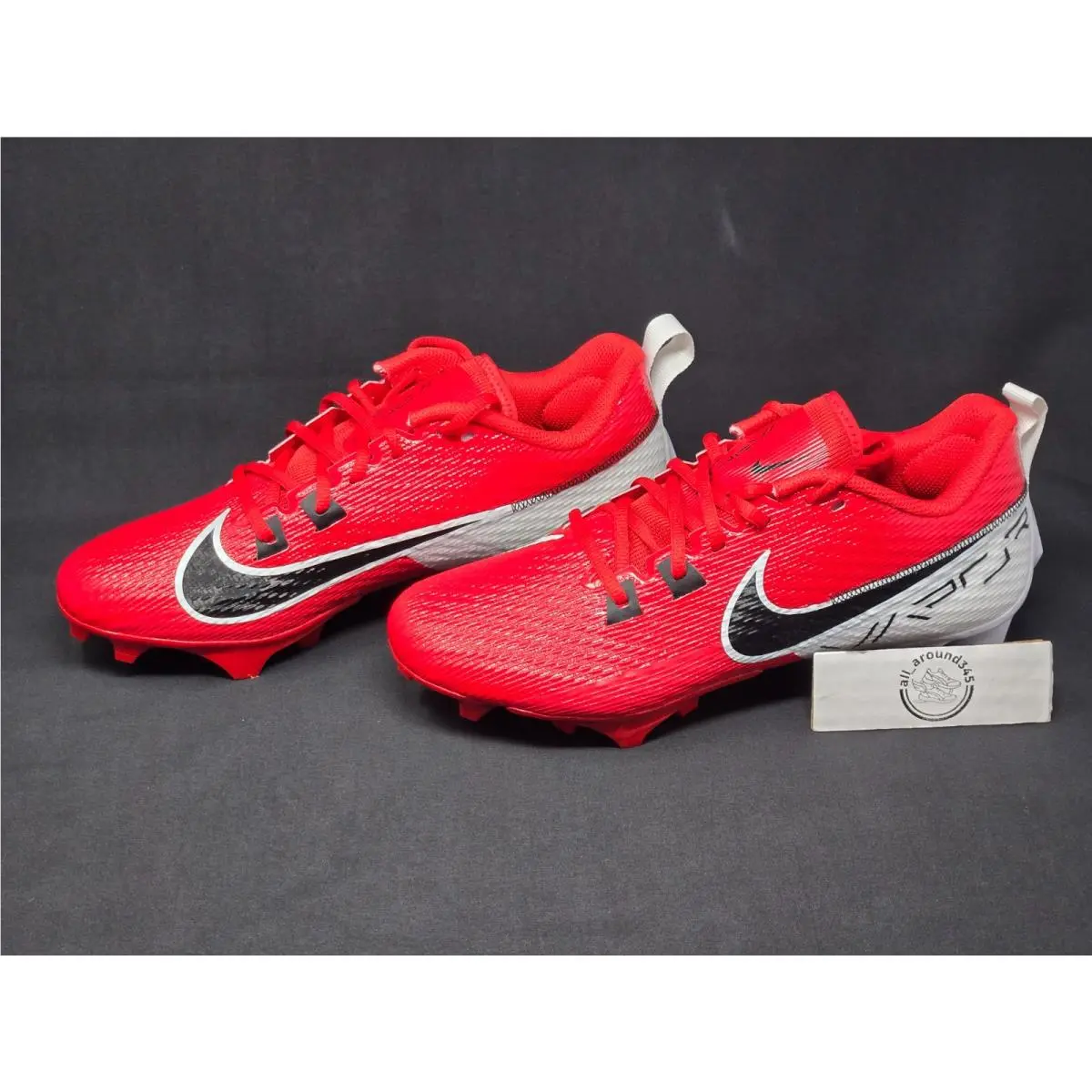 Nike Vapor Edge Speed 360 2 Mens Size 9 Red White Football Cleats DA5455-600 Nby