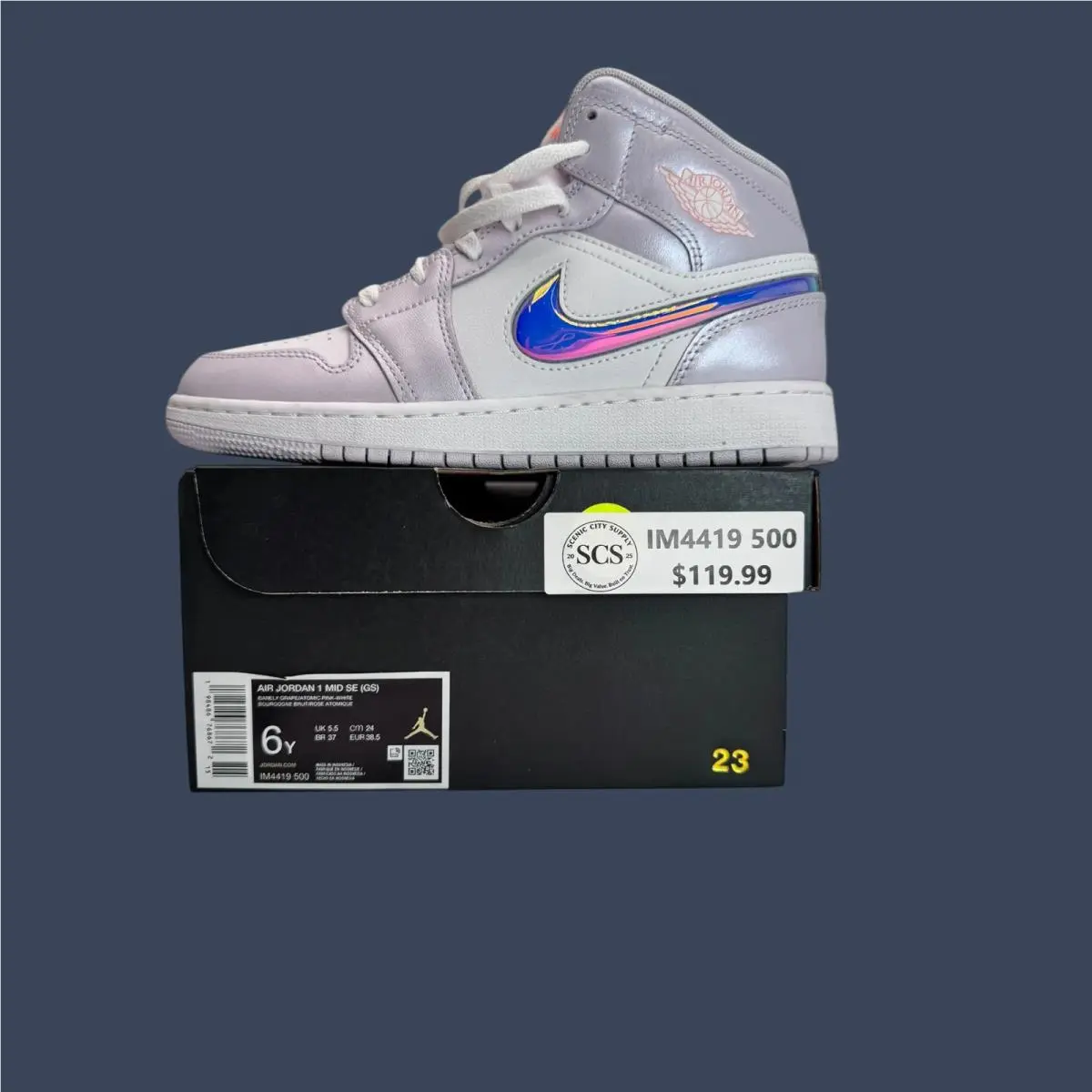 Nike shoes - Air Jordan 1 Mid Barely Grape/Atomic Pink – IM4419-500 5