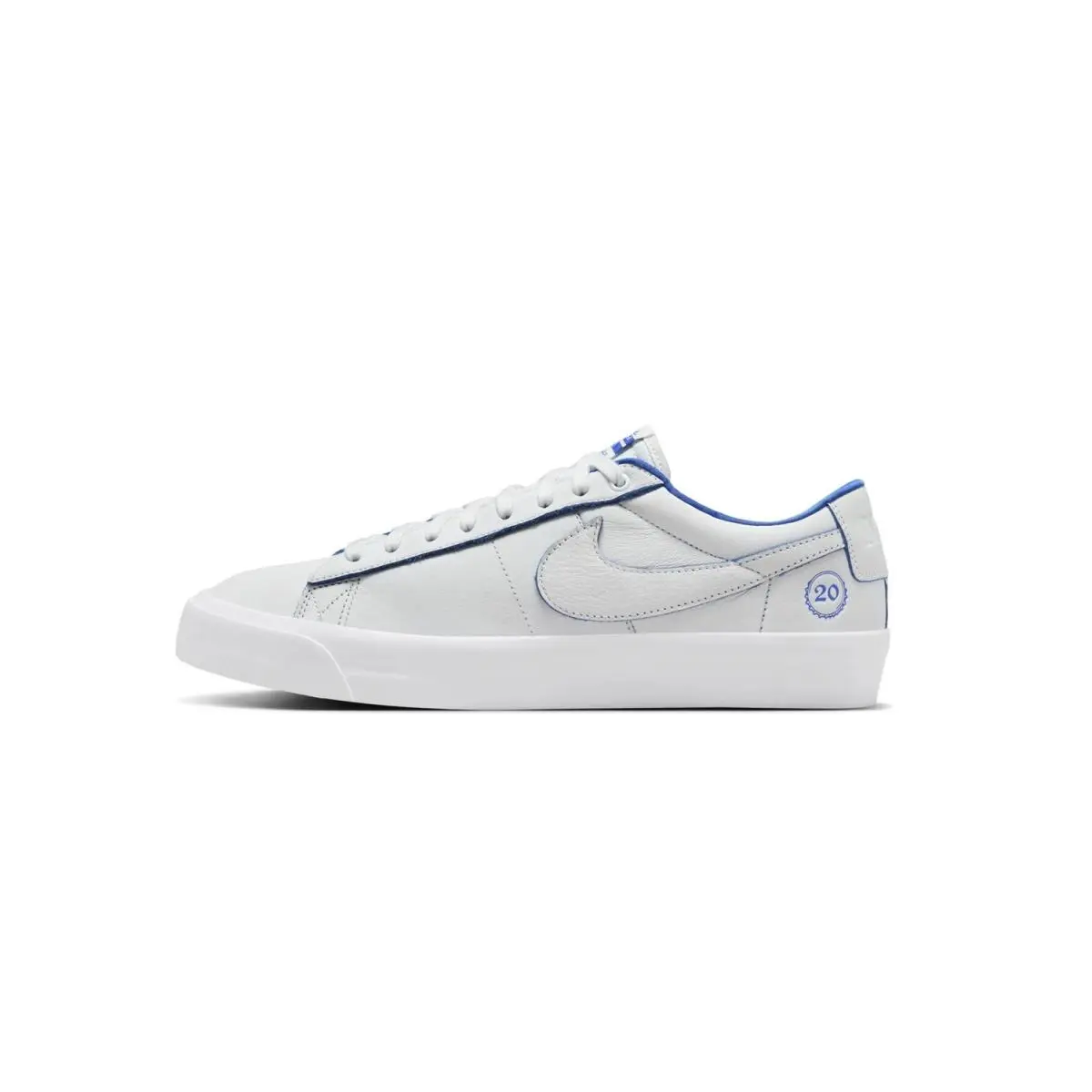 Nike SB Blazer Low Pro GT Prm Summit White Gm Royal FZ1300-100 190 Men`s Shoes