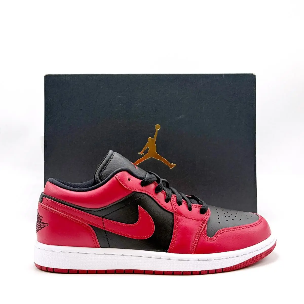 Men Nike Air Jordan 1 Low Gym Red / Black 553558 606