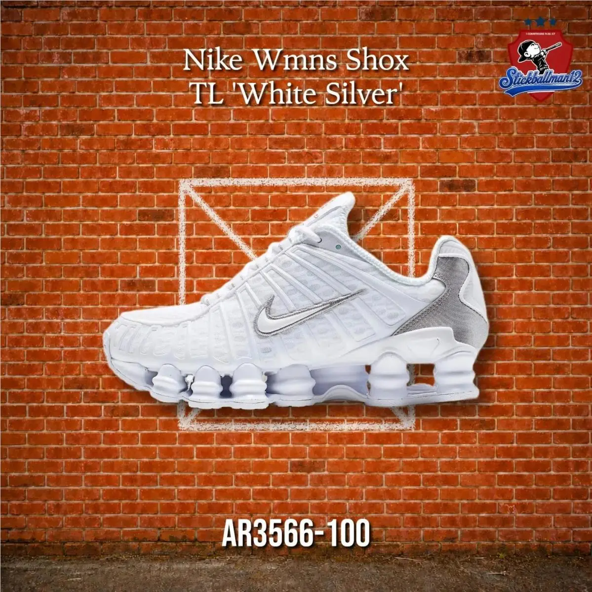 Nike Shox TL White Metallic Silver Max Orange Women`s AR3566-100 - Multicolor