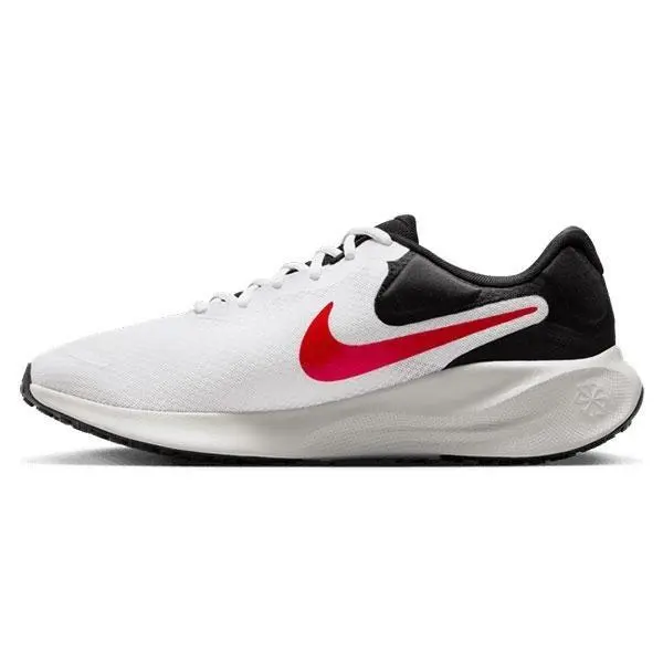 Nike Revolution 7 Running Shoes White Black Fire Red Men`s Shoes Size FB2207-102