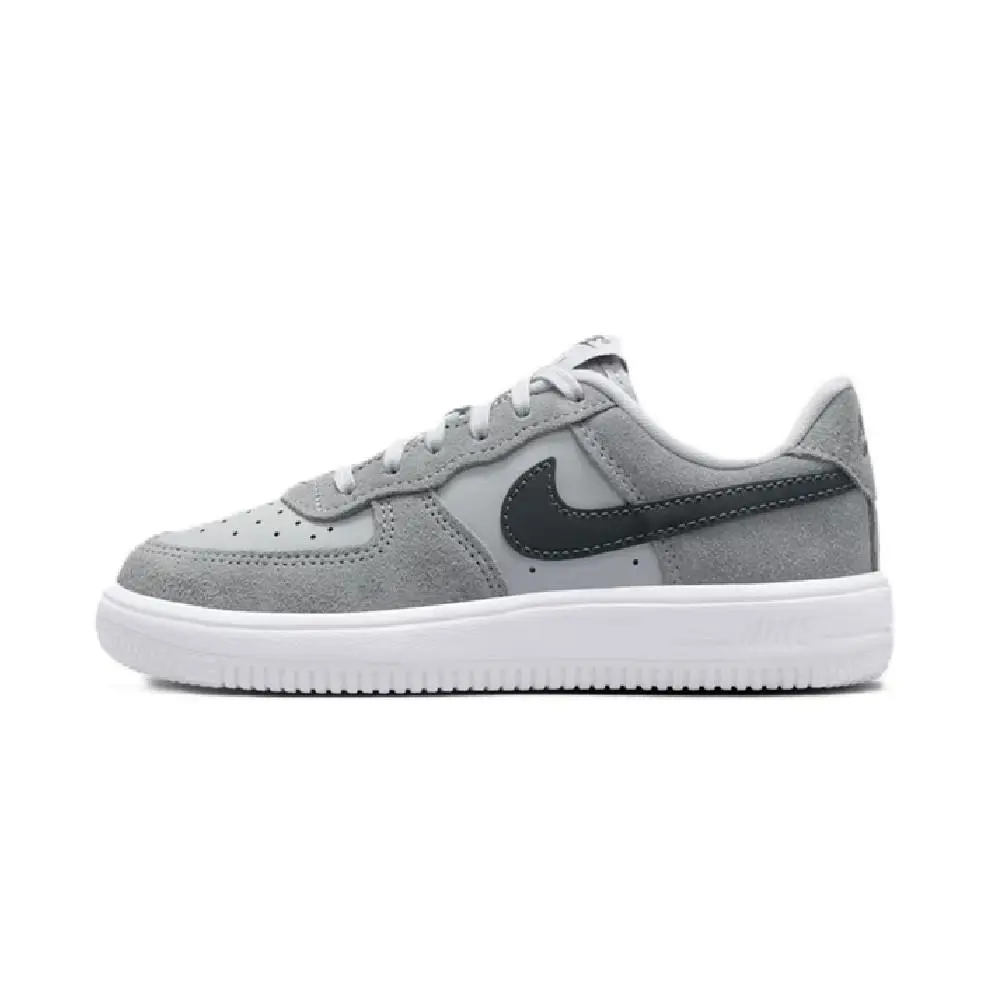 Little Kid`s Nike Force 1 Low Lace Ess+ Lt Smoke Grey/dk Smoke Grey IQ2747 001