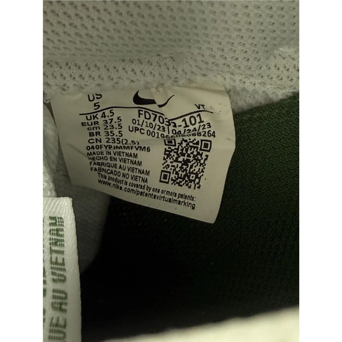 Nike shoes - Nike Air Force 1 Low - FD7039-101 - White/Forest Green/Gum Yellow 4