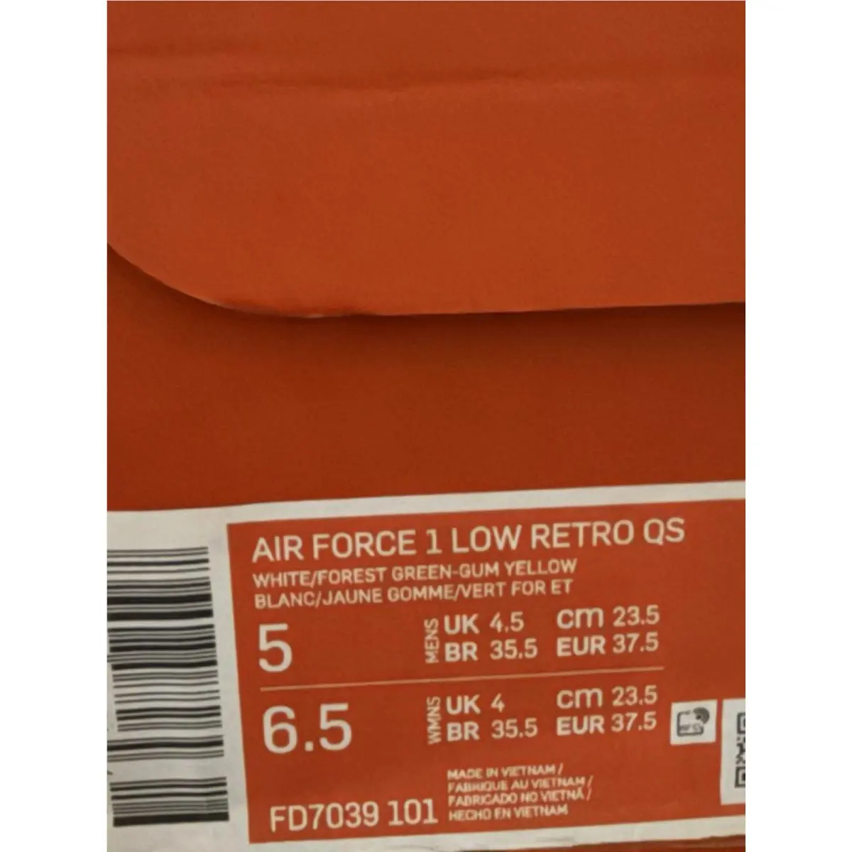 Nike shoes - Nike Air Force 1 Low - FD7039-101 - White/Forest Green/Gum Yellow 5