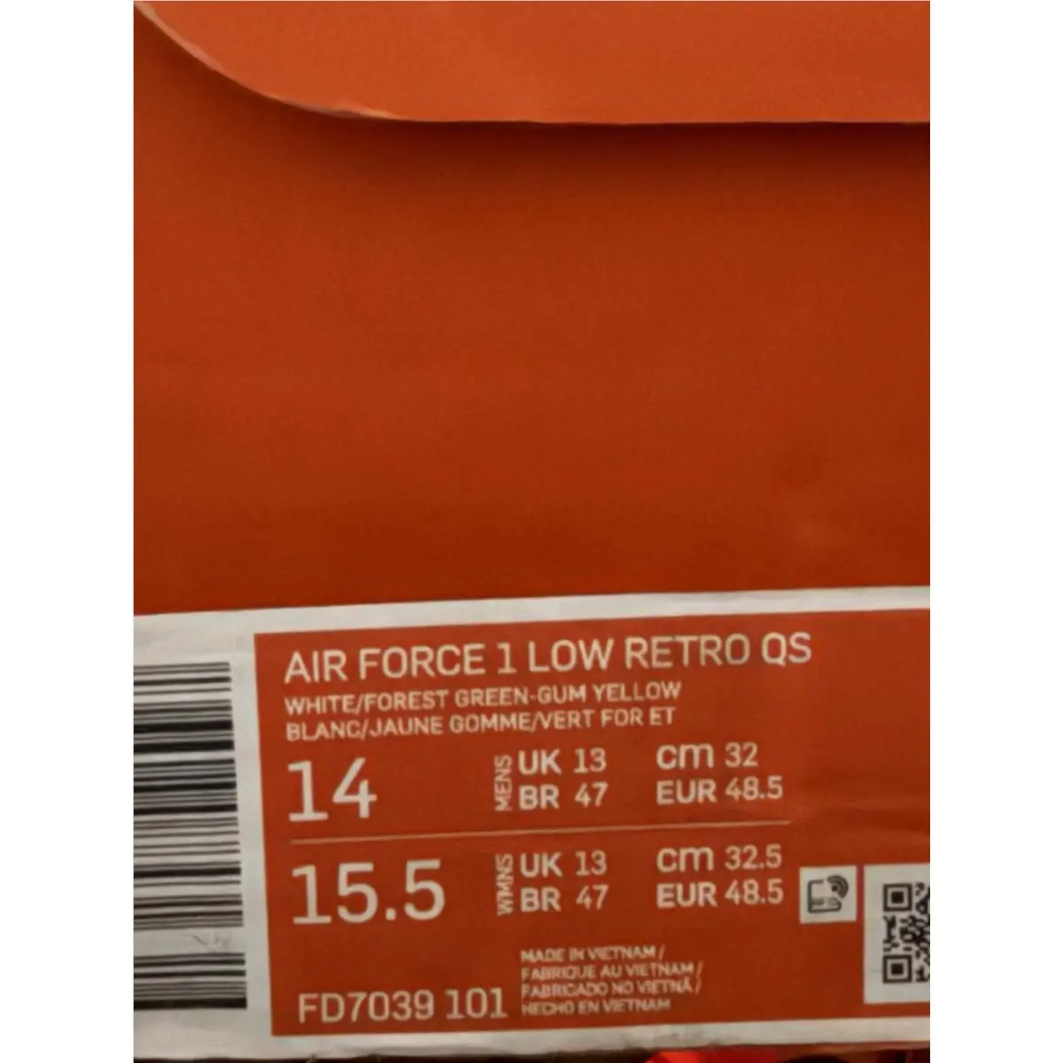 Nike shoes - Nike Air Force 1 Low - FD7039-101 - White/Forest Green/Gum Yellow 6