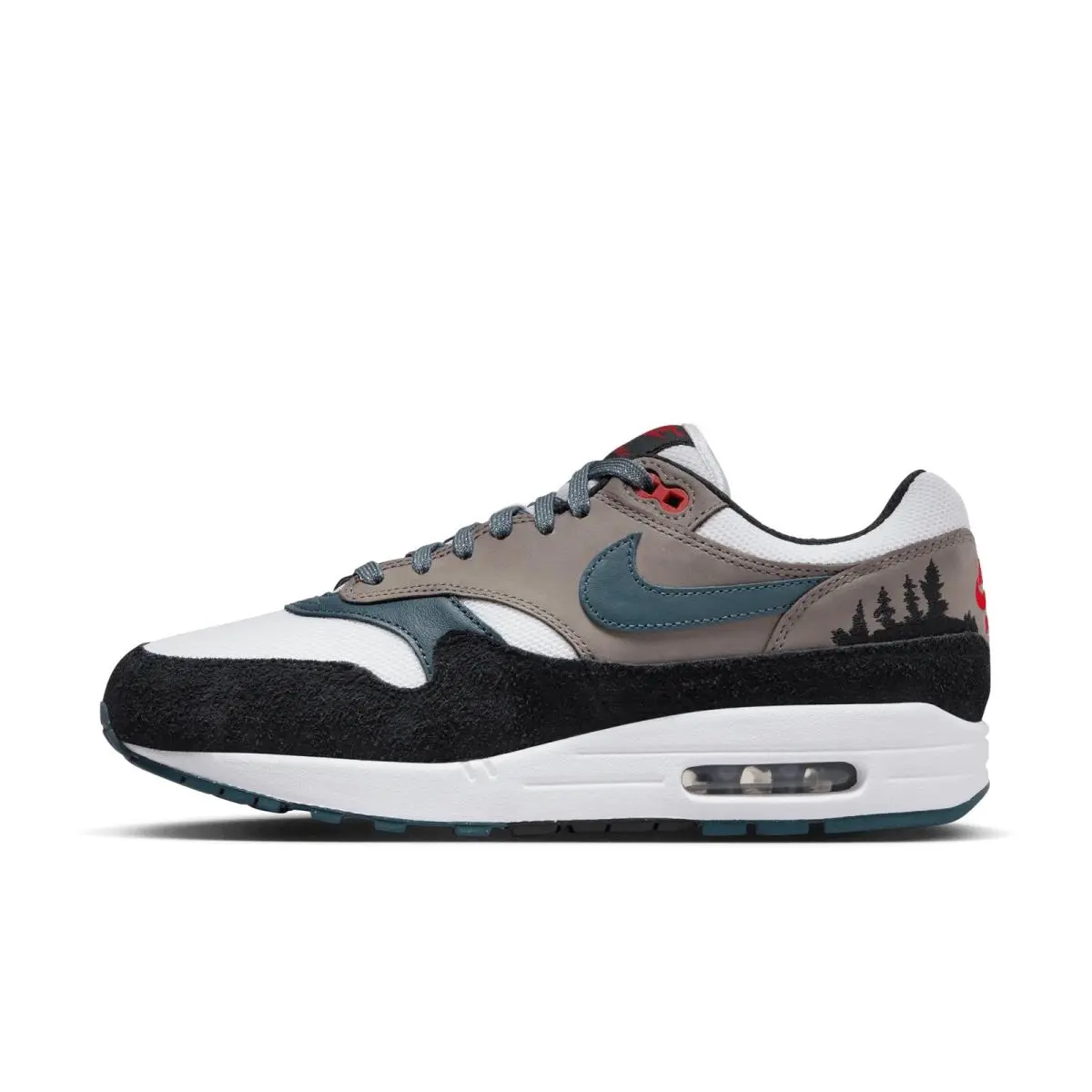 Men`s Nike Air Max 1 Prm Escape White/slate Blue-black FJ0698 100