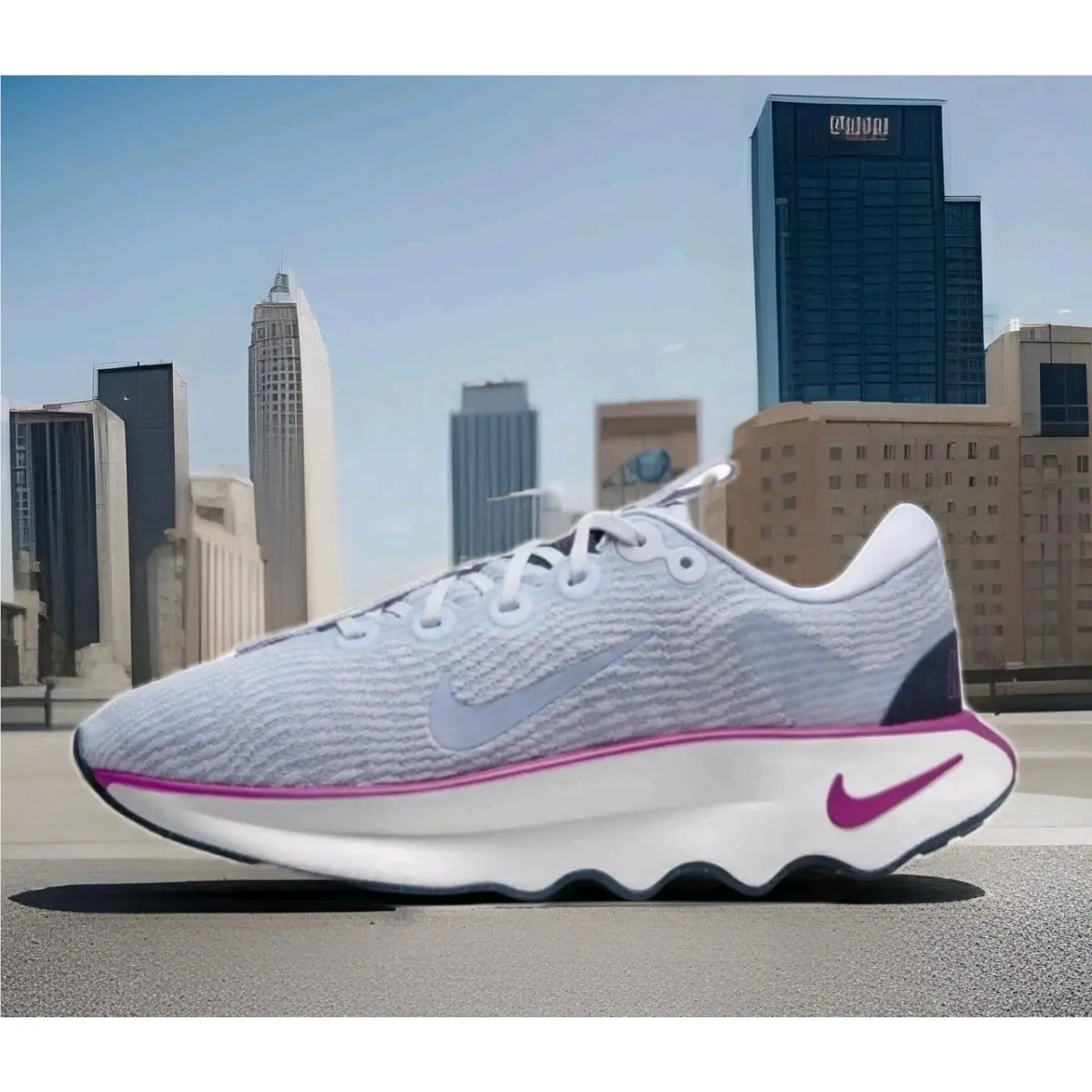 Wmn`s Choose SZ Nike Motiva Walker DV1238-008 Football Grey-hot Fuchsia