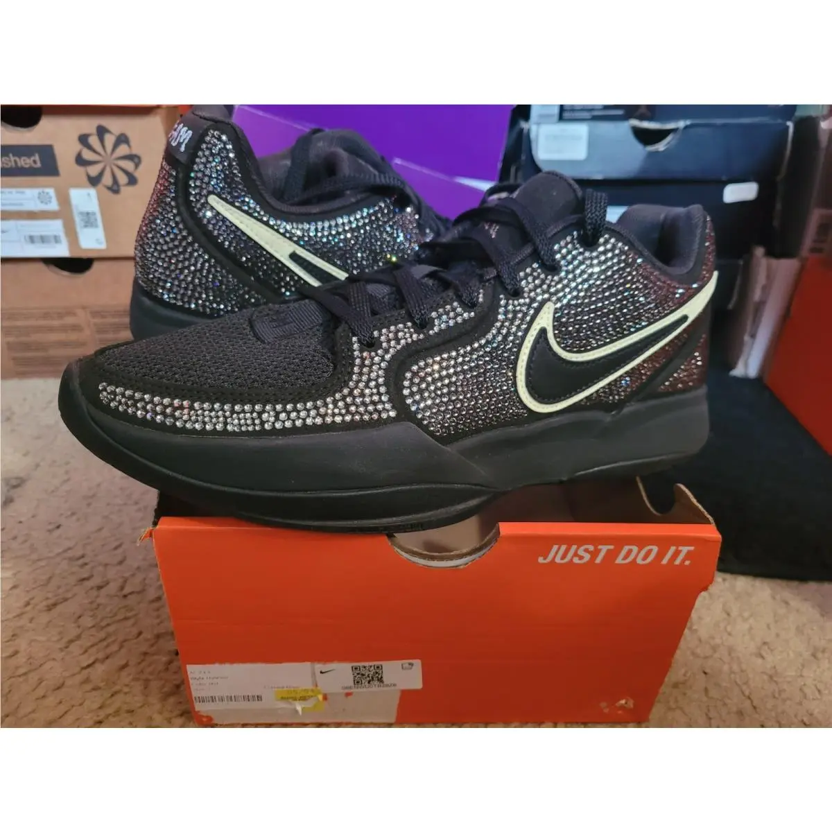 Nike Air Ja Morant 2 LX Black Label Pack Swarovski Crystal Multicolor HV9999 001